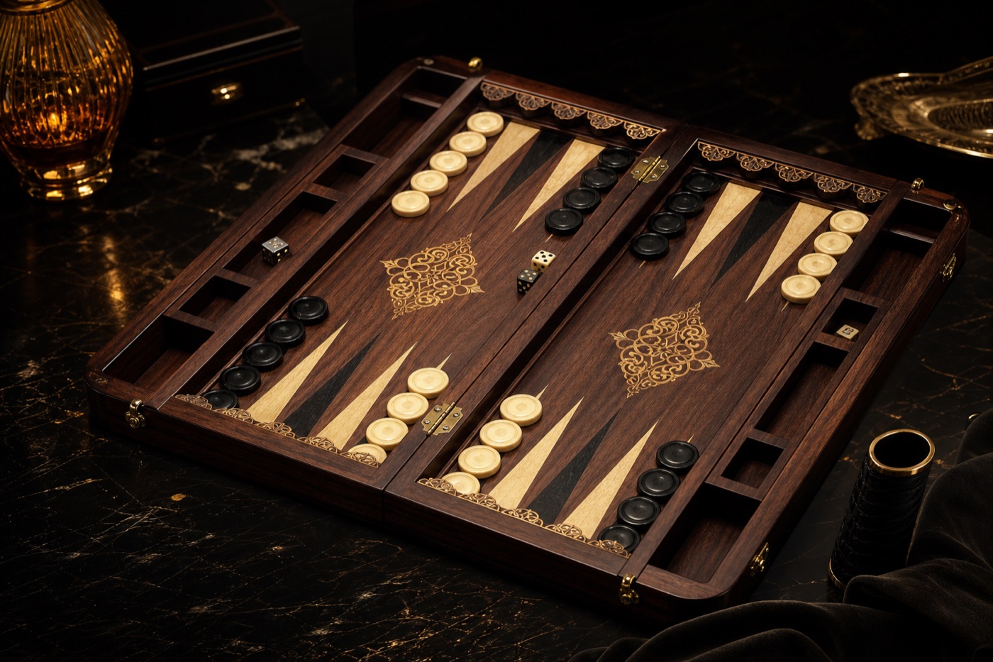 Historical Collection Backgammon — luxury wooden backgammon